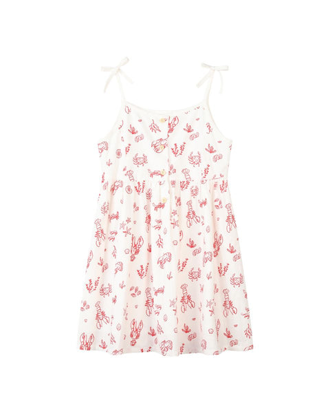 Marina Dress (Red Nautical Scene)