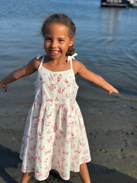 Marina Dress (Red Nautical Scene)