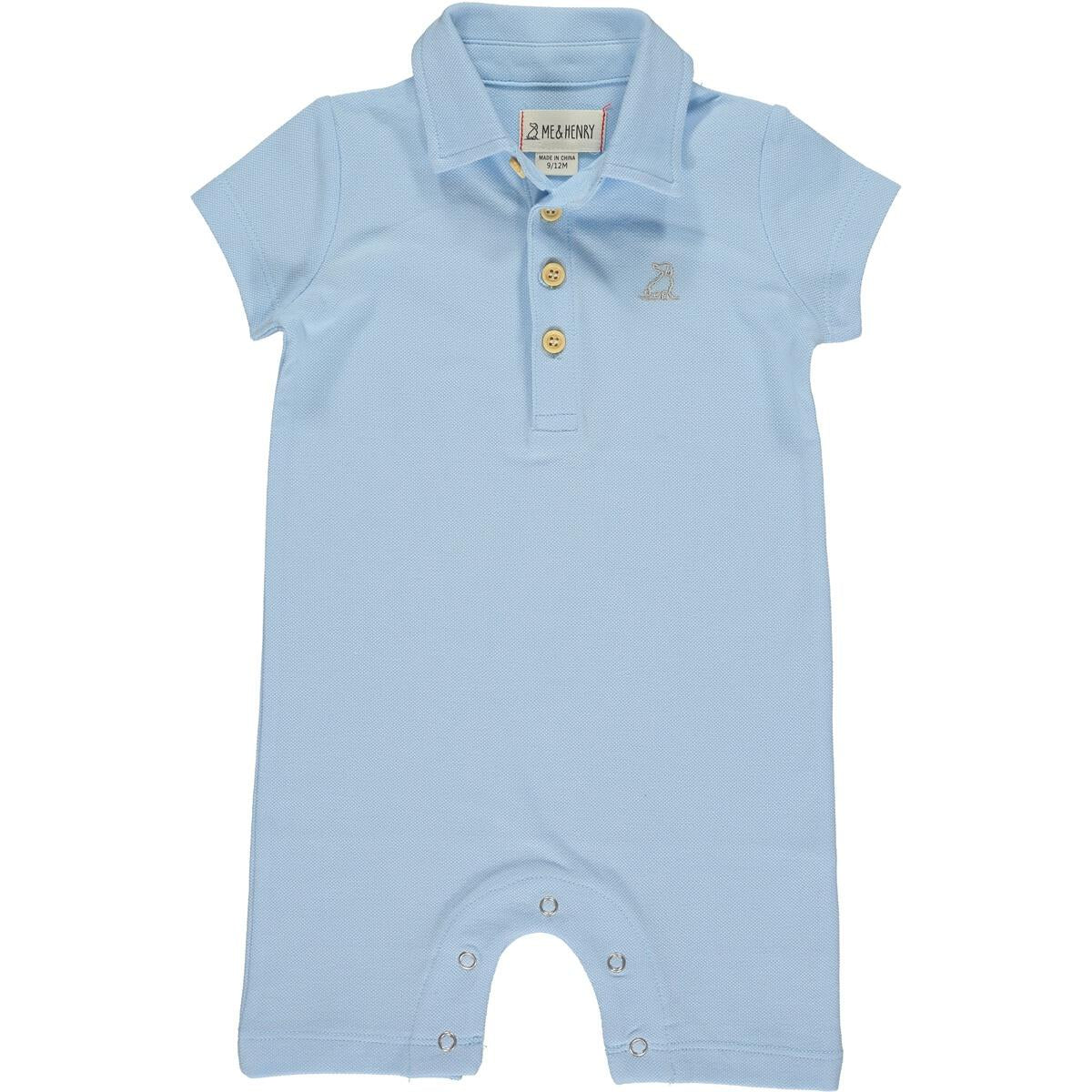 Drift Romper (Pale blue pique)