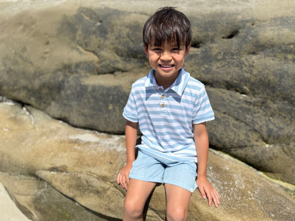 Shipping Polo (Pale Blue Pique)