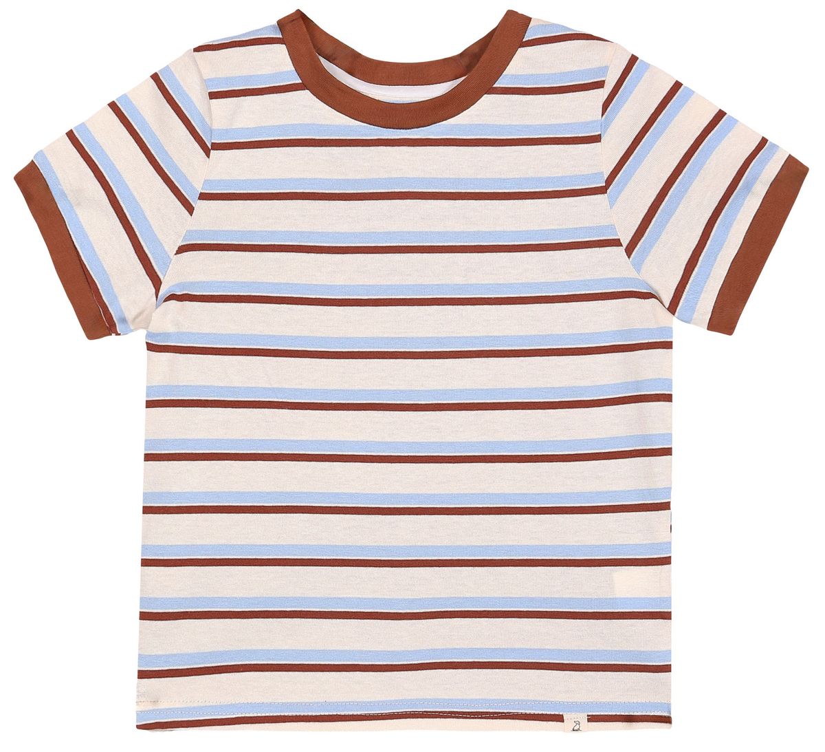 Marine Tee (Brown/cream/blue)