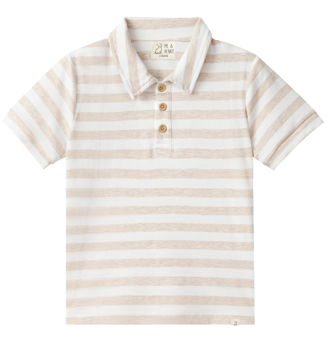 Shipping Polo (Beige/white stripe)