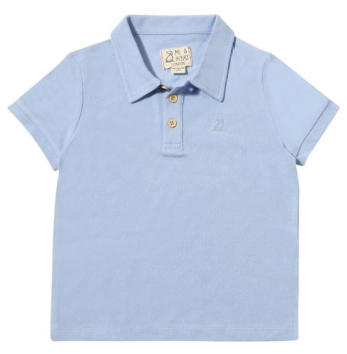 Shipping Polo (Pale blue pique)