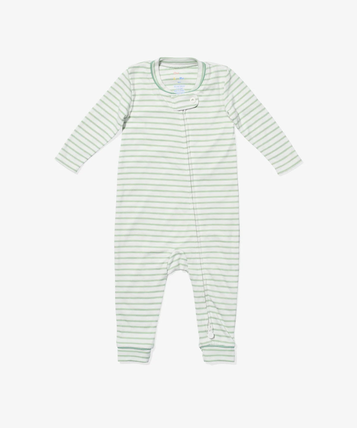 Ziggy Zip Romper (Dusty Seafoam Mini Stripe)