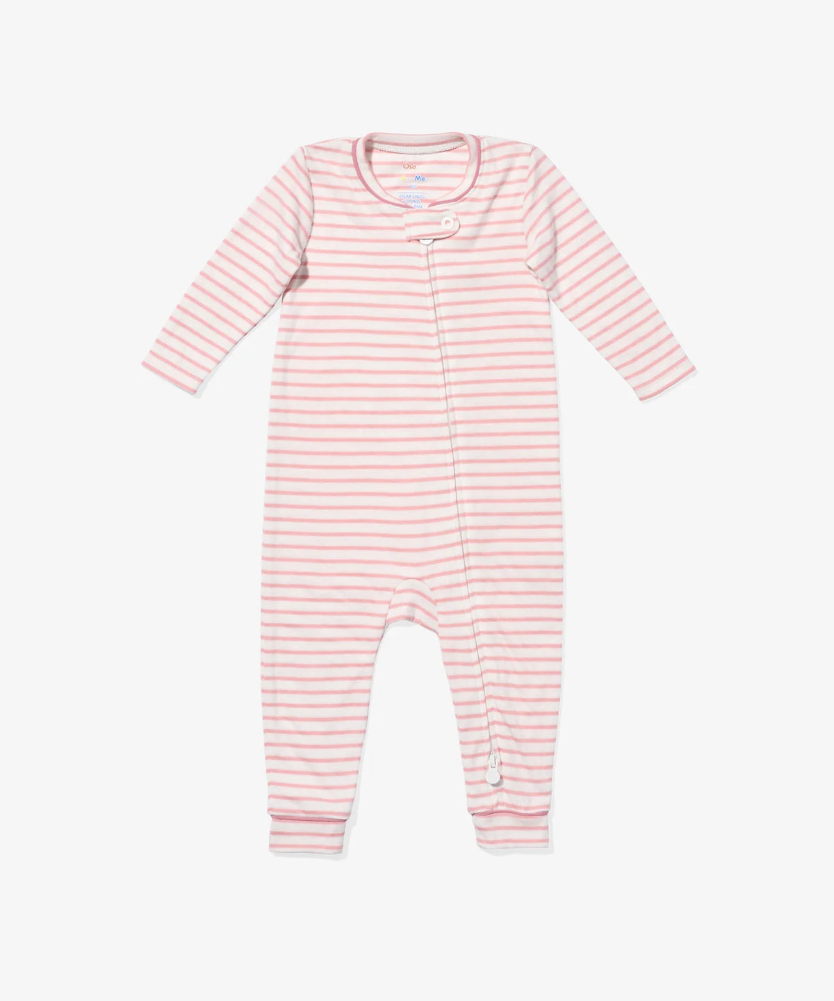 Ziggy Zip Romper (Dusty Blue Rose Stripe)