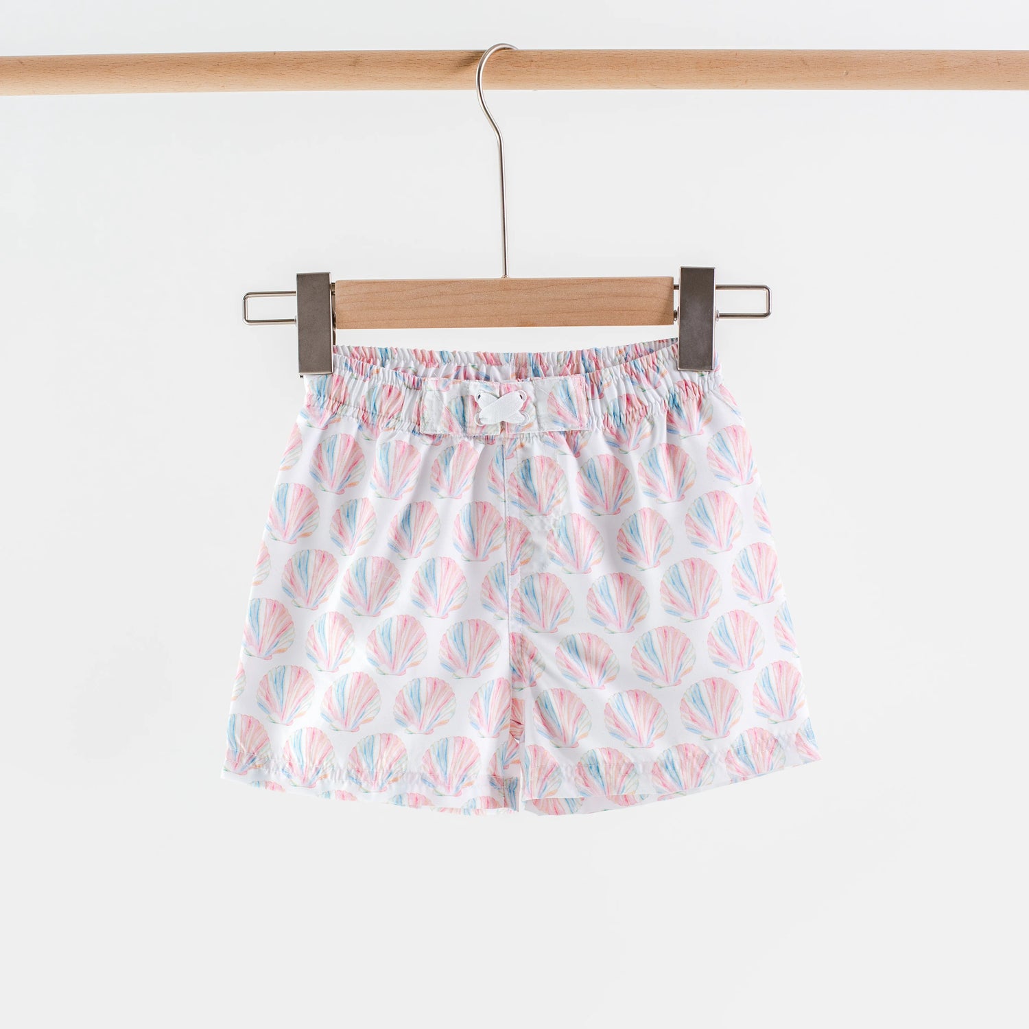Shell yeah swim trunks