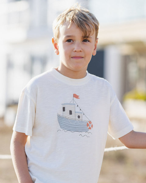 Relaxed Tee/ Sam Shirt (Tug Boat/Navy)