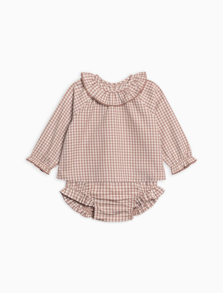 Dorothy Poplin Set | Mauve Gingham