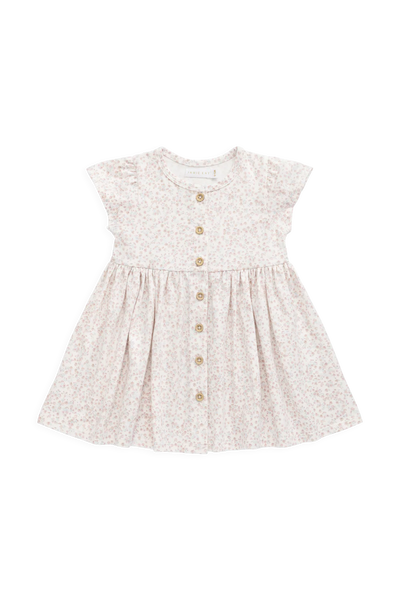 Organic Cotton Dahlia Dress - Posy Milk