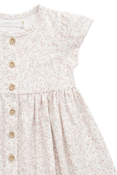 Organic Cotton Dahlia Dress - Posy Milk
