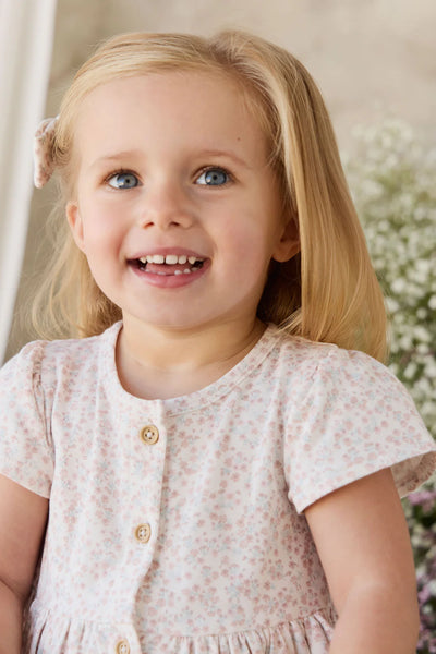 Organic Cotton Dahlia Dress - Posy Milk