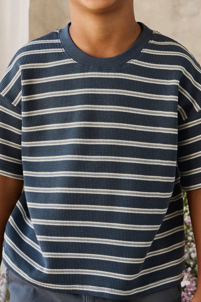 Organic Cotton Waffle Leith Set - Dreamer Stripe Captain