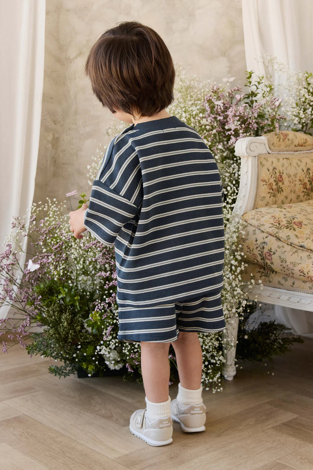 Organic Cotton Waffle Leith Set - Dreamer Stripe Captain
