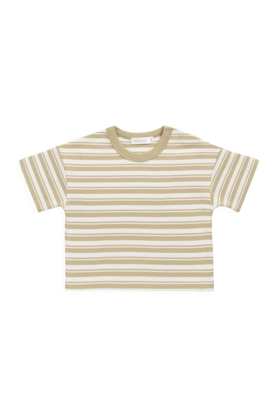 Pima Cotton Wesley Set - Double Stripe Hay/Cloud