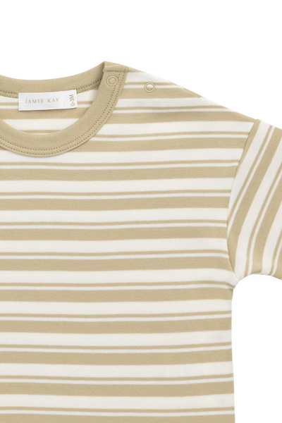 Pima Cotton Wesley Set - Double Stripe Hay/Cloud