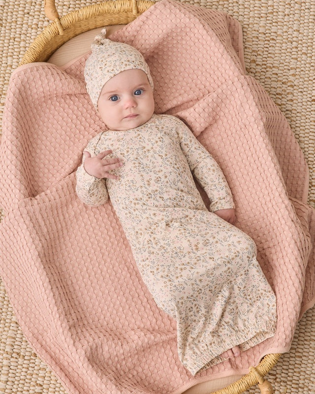 Bamboo Baby Gown + Hat Set - Bloom