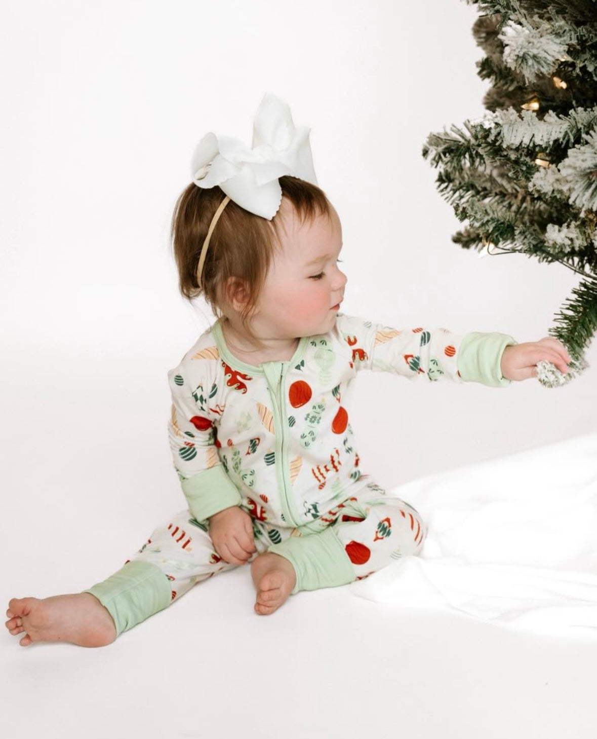 Christmas Baubles Zip Pajamas