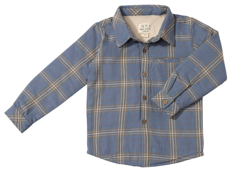 Sherpa Lined Shirt | Grey/China Plaid