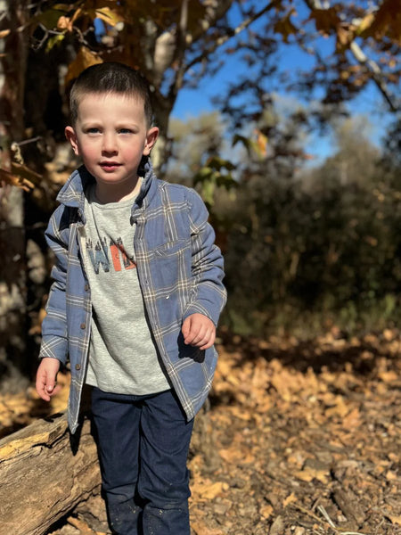 Sherpa Lined Shirt | Grey/China Plaid