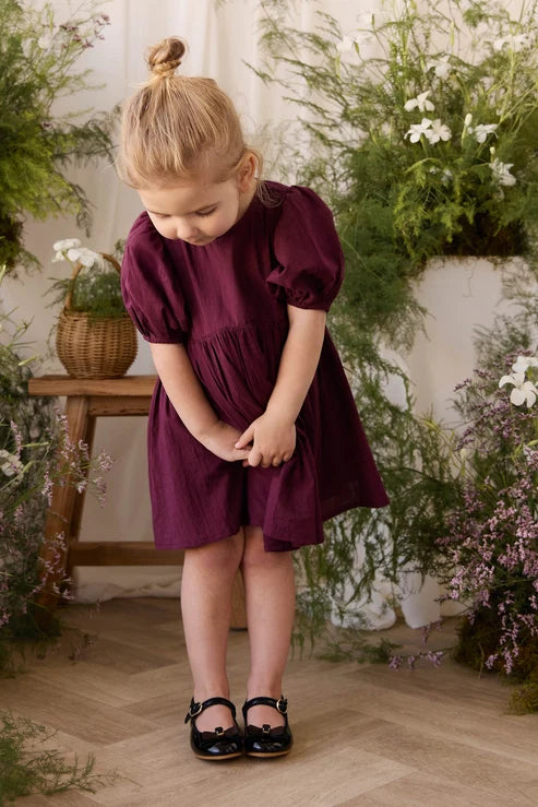 Organic Cotton Frannie Dress - Fig