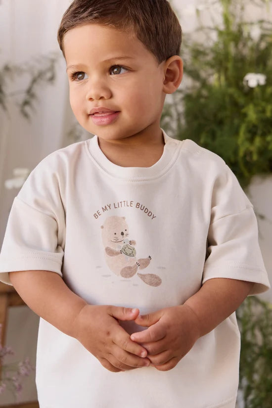 Pima Cotton Edward Tee - Otter Buddy Cloud