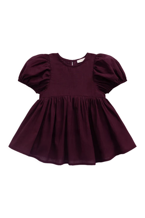 Organic Cotton Frannie Dress - Fig