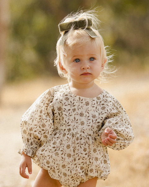 Luna Romper - Olive Bloom