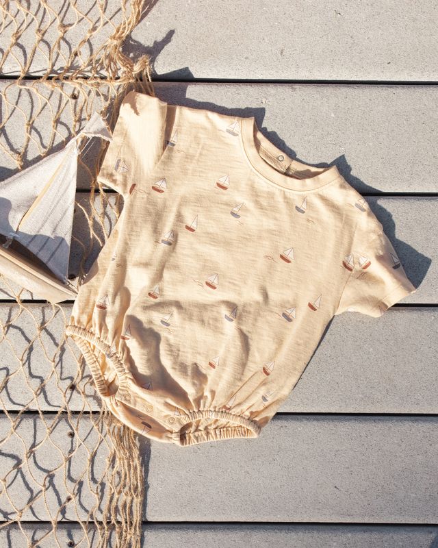 Relaxed Bubble Romper | Sailboats