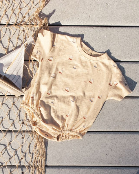 Relaxed Bubble Romper | Sailboats