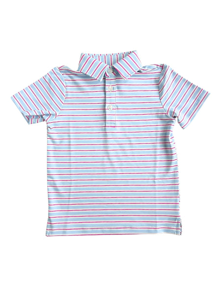 Performance Polo (Blue and red)