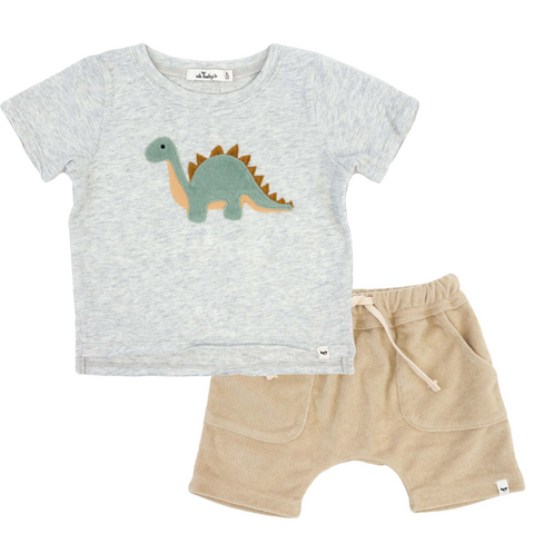 Terry Short Set - Dino *LAST ONE - 12/18m*