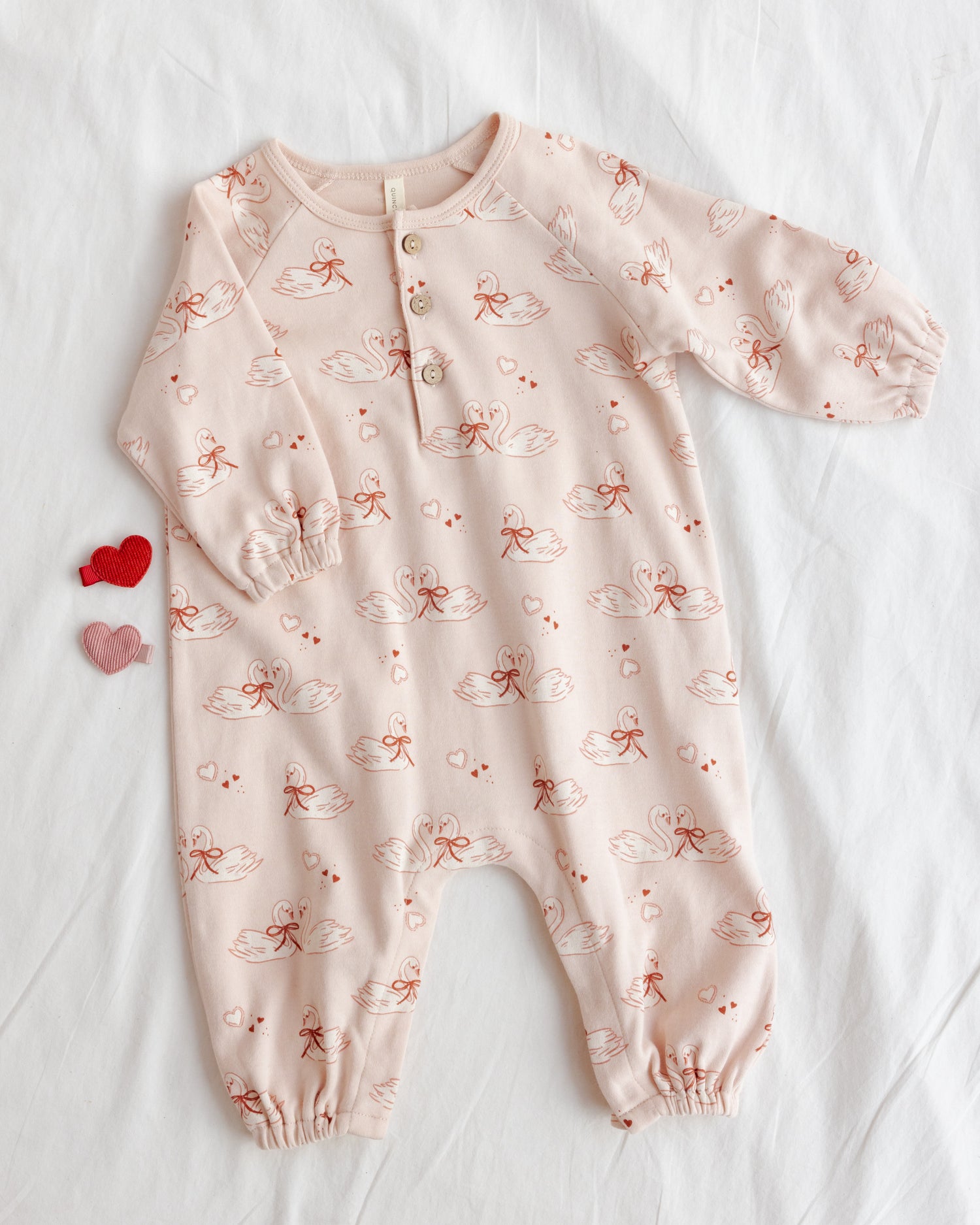 Henley Bubble Jumpsuit (Swans)