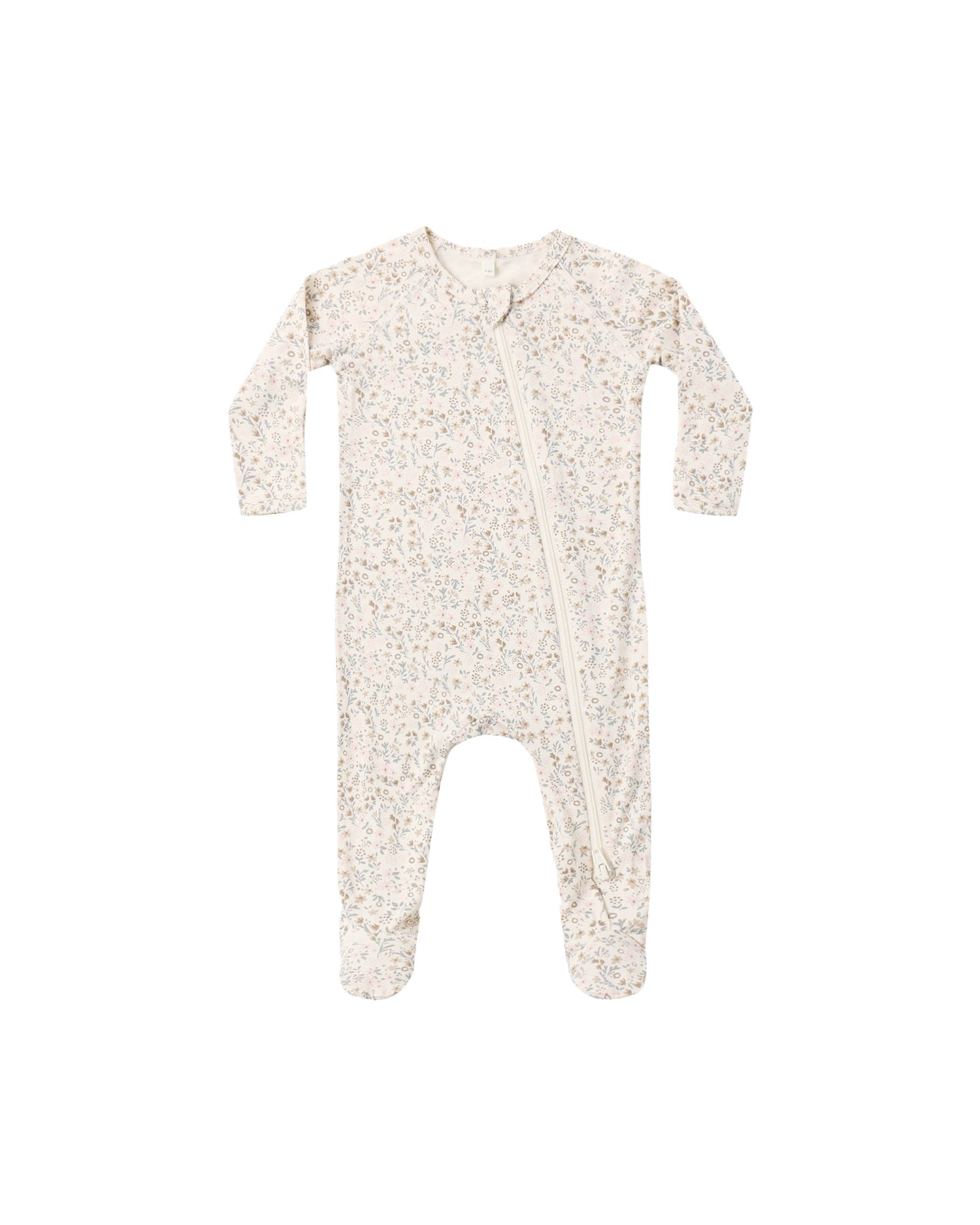 Bamboo Zip Footie - Bloom