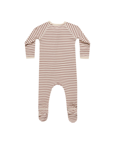 Bamboo Zip Footie - Candy Stripe