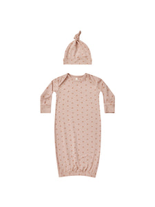Bamboo Baby Gown & Hat Set - Twinkle
