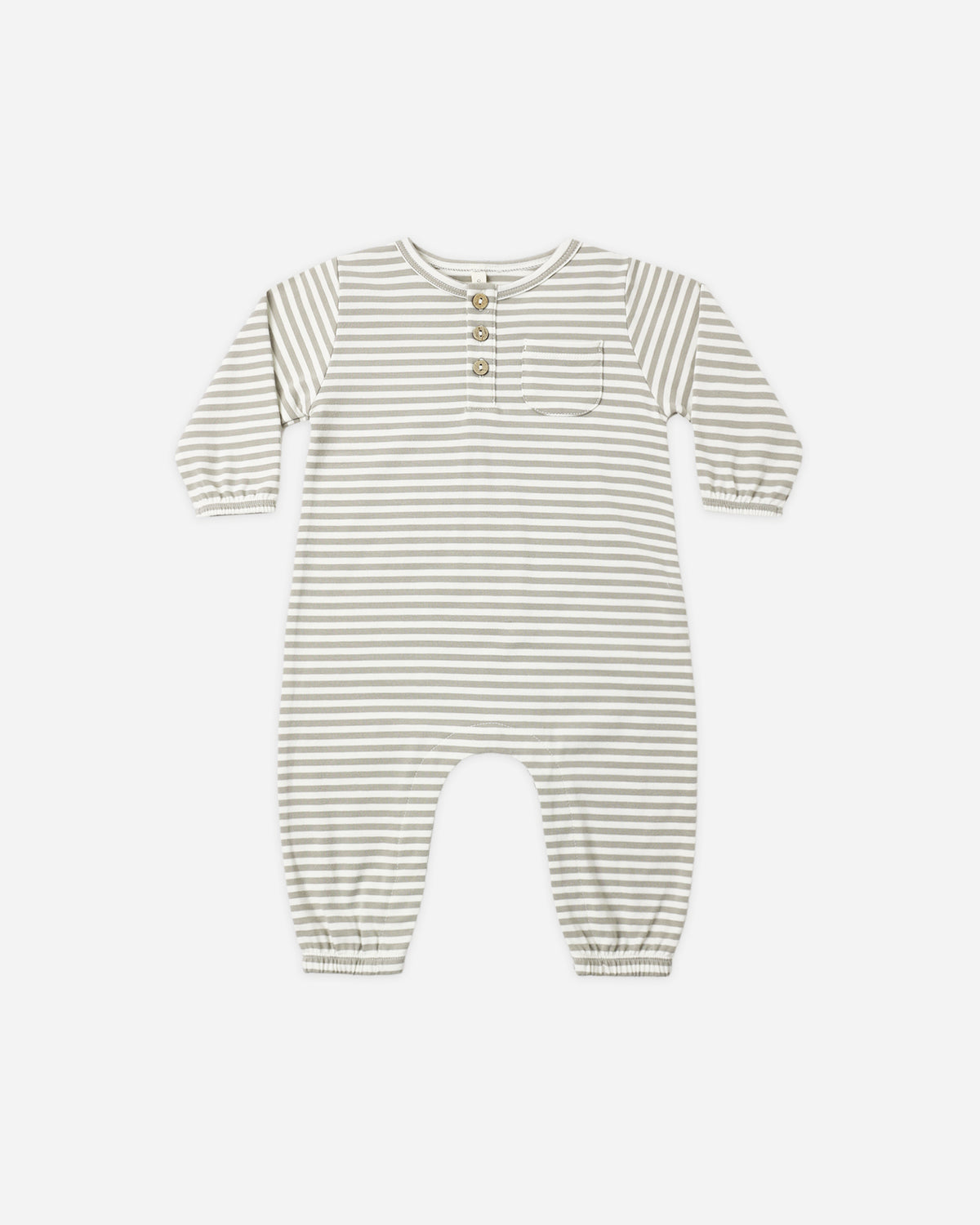Long Sleeve Pocket Jumpsuit - Laurel Stripe
