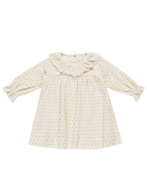 Velour Baby Dress - Polka Dot