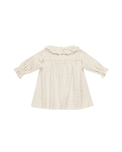 Velour Baby Dress - Polka Dot