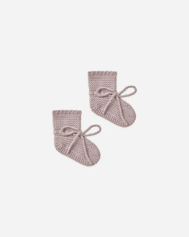 Knit Booties - Lavender