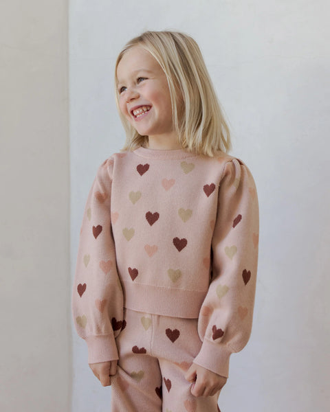 Jacquard Knit Set - Hearts