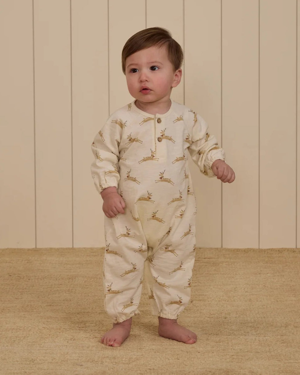 Henley Jumpsuit - Reindeer