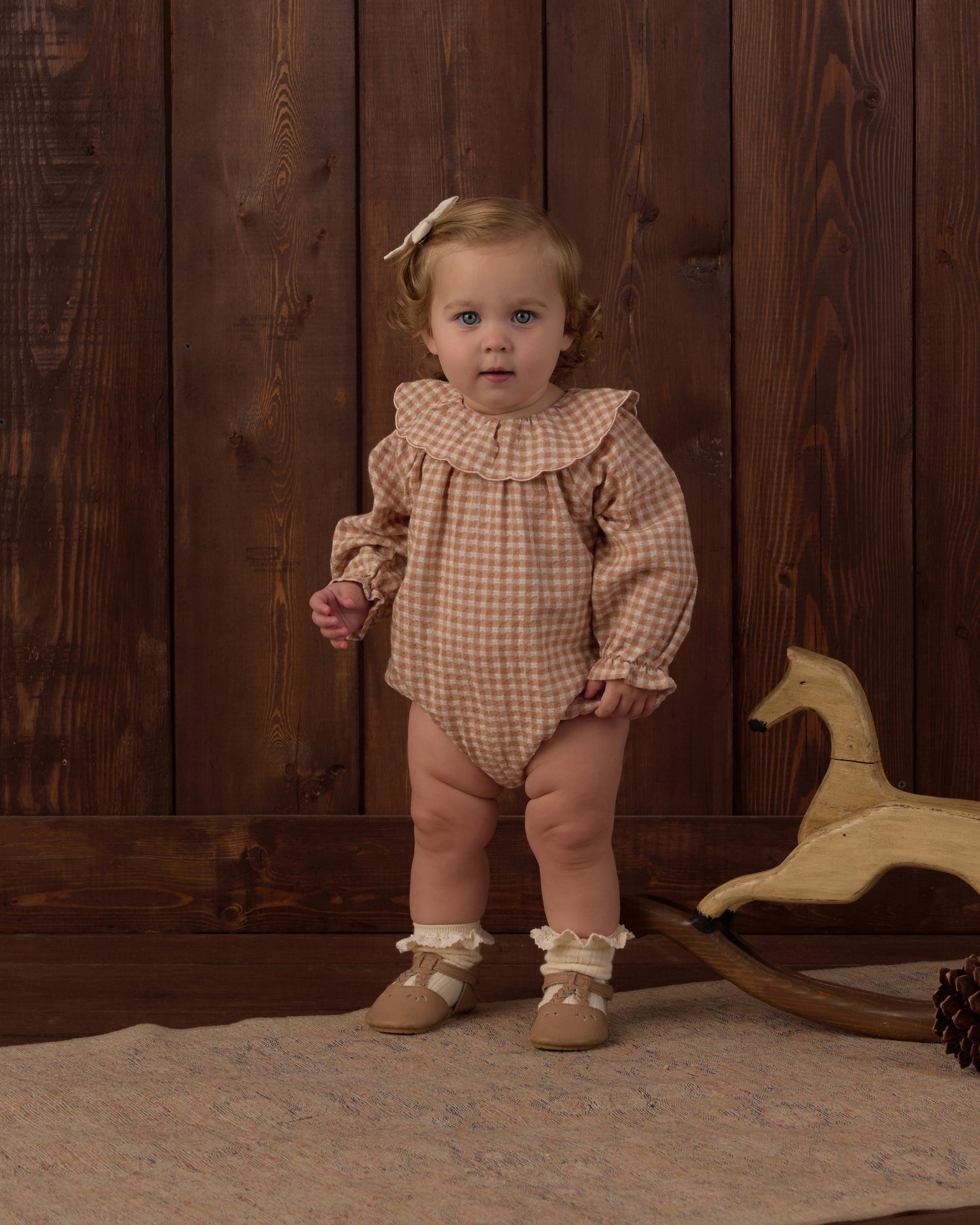 Colette Romper - Fawn Gingham