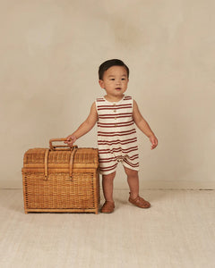 Davis Romper - Red Stripe