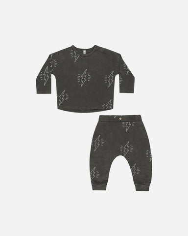 Long Sleeve Tee + Pant Set - Bolt