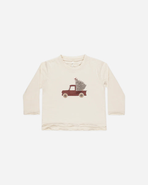 Raw Edge Long Sleeve Tee - Truck