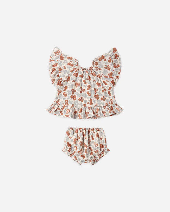 Butterfly Top + Bloomer Set (Americana Floral)