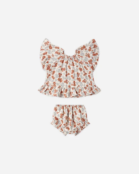 Butterfly Top + Bloomer Set (Americana Floral)