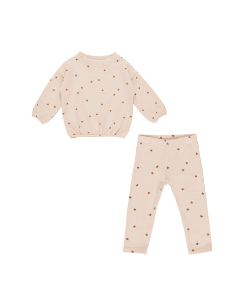 Spongey Knit Set - Shell Stars