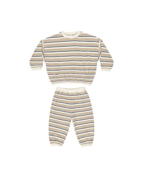 Relaxed Set - Blue Vintage Stripe