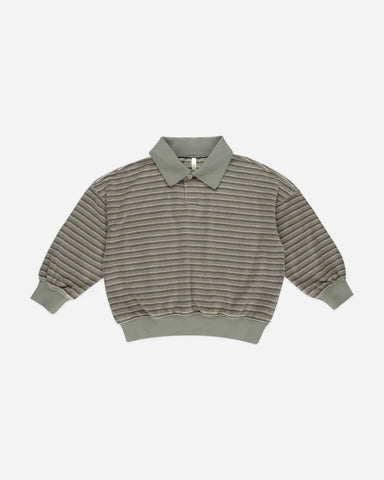 Collared Sweatshirt - Retro Stripe